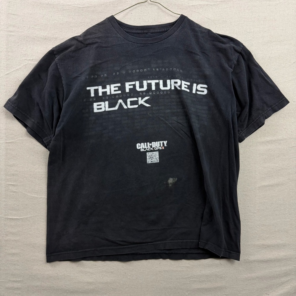 Call of Duty T-Shirt Mens XXL‎ Black Graphic Tee The Future Is Black Ops II 2012